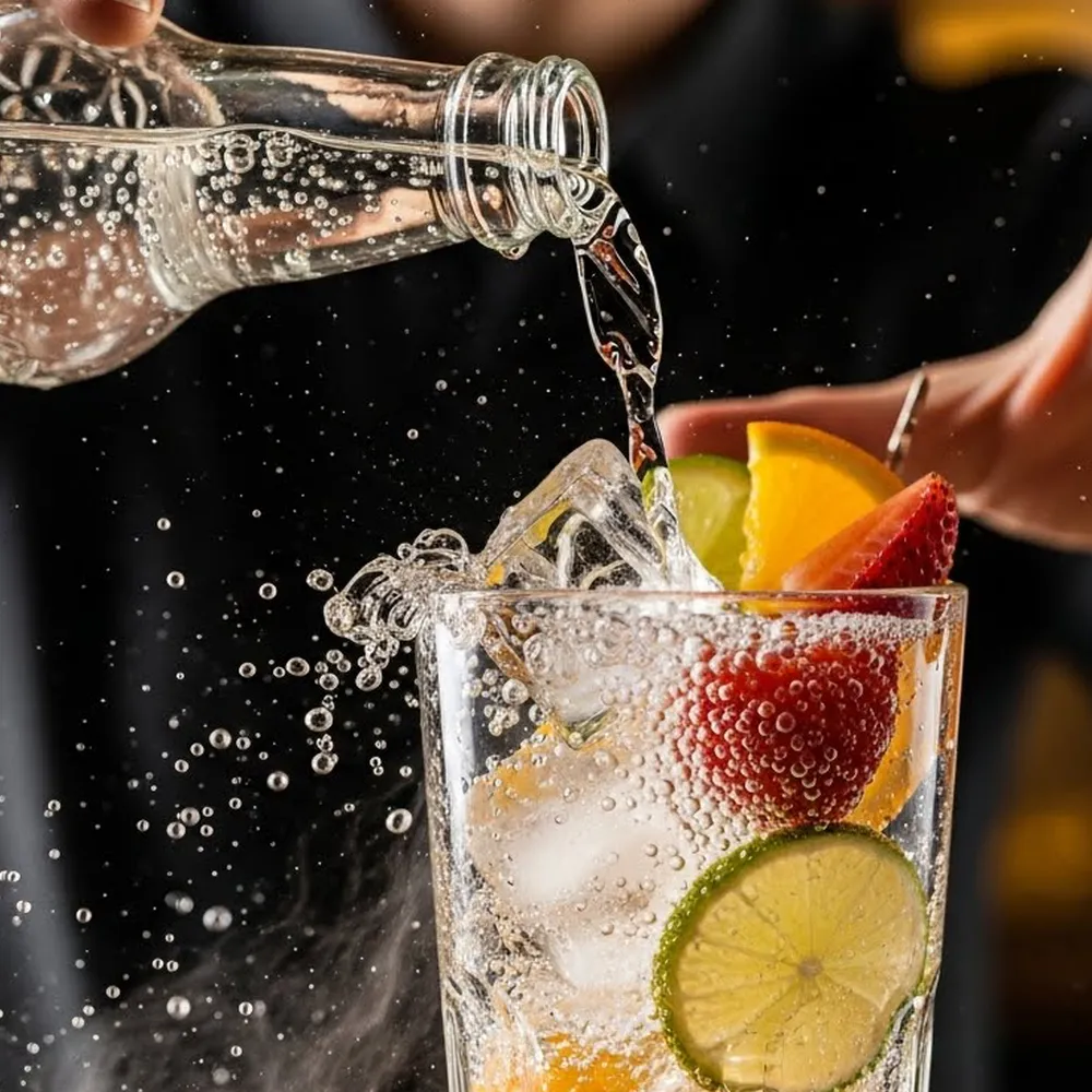 炭酸を使用したカクテル
