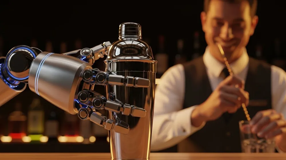 ロボットによるカクテル