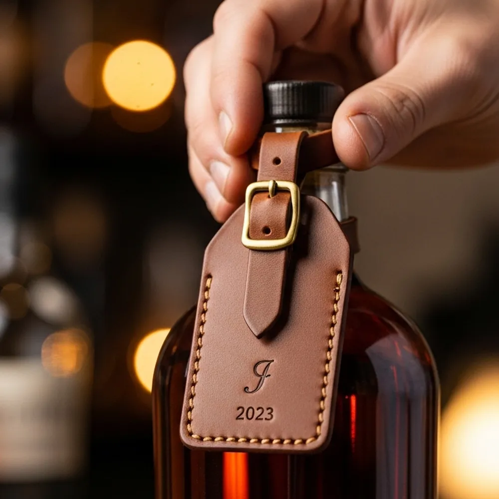 取り付けられたボトルタグ