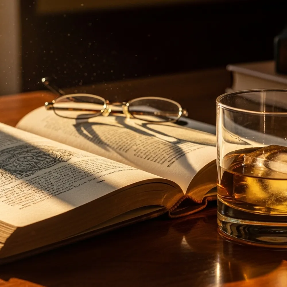 カウンターで読書