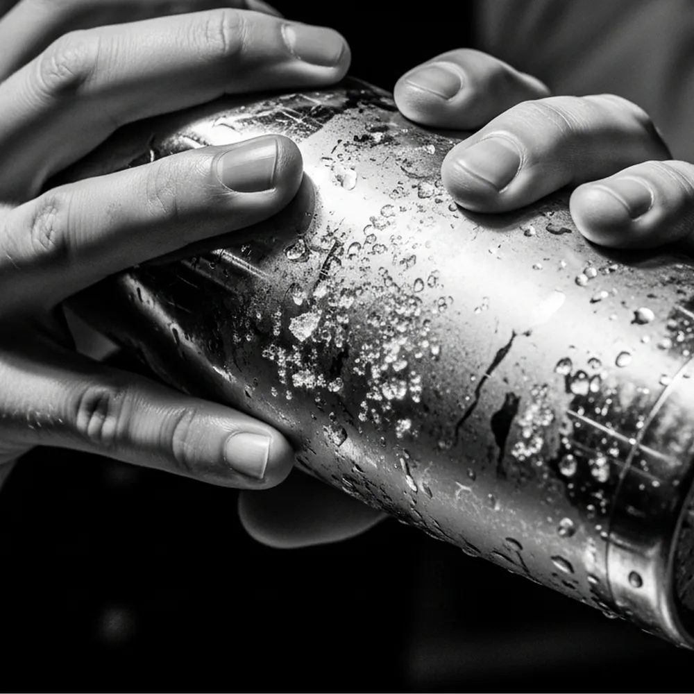 シェイカーと手