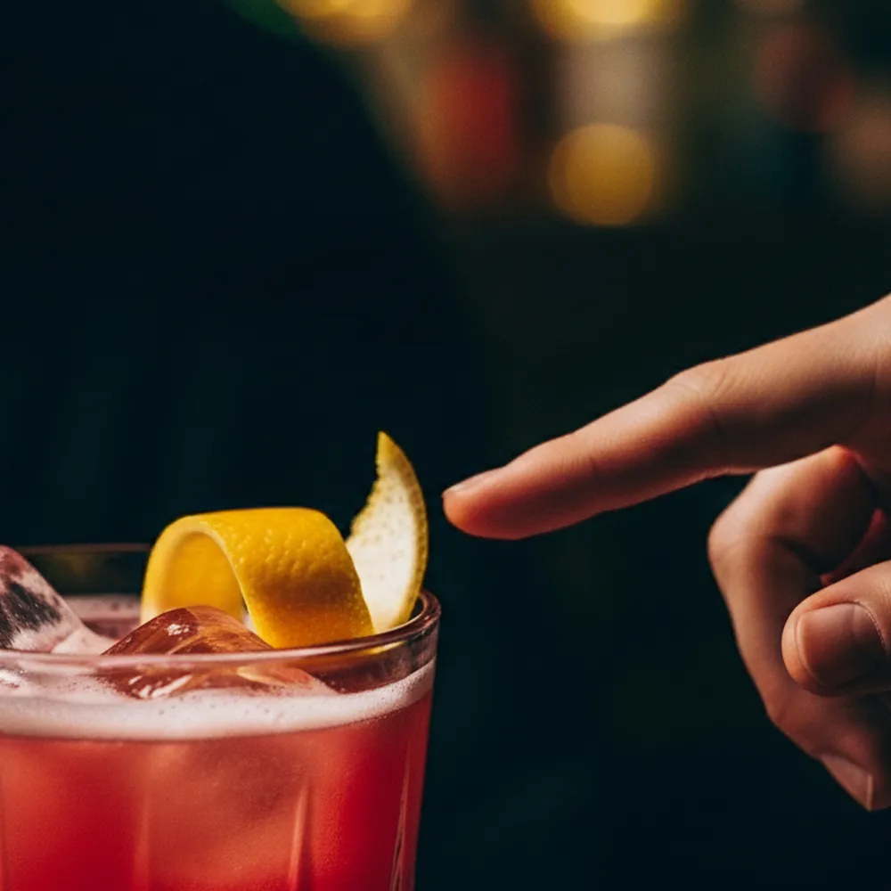 カクテルの一部に指摘